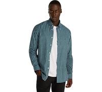 Tommy Hilfiger Camisa Hombre Flex Poplin Mini Tartan Shirt con Cuello Francés, Multicolor (Nouveau Green Multi Check), S