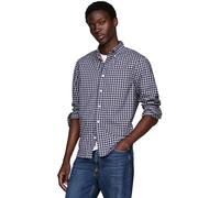 Tommy Hilfiger Camisa Hombre Flex Poplin Mini Tartan Shirt con Cuello francés, Multicolor (Rouge Multi Check), S