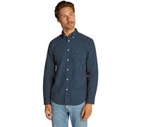 Tommy Hilfiger Camisa Hombre Flex Poplin Polka Dot Regular Fit, Azul (Night Sky/Multi Dot), XS