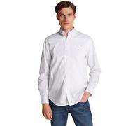 Tommy Hilfiger Camisa Hombre Flex Poplin Polka Dot Regular Fit, Blanco (Optic White / Navy Dot), XS