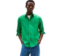 Tommy Hilfiger Camisa Hombre Flex Poplin Solid Regular Fit, Verde (Olympic Green), S