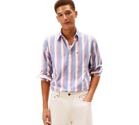 Tommy Hilfiger Camisa Hombre Heritage Oxford de Rayas, Plateado (Wedge Blue/Multi Stripe), XL