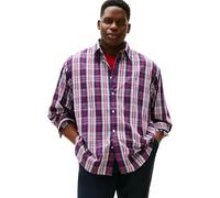 Tommy Hilfiger BT - Flex Pop Medium Check Shirt MW0MW43034 L/S Camisa, Azul, XXL_Plus, Azul (Azul Marino/Cuadros), XXL Grande