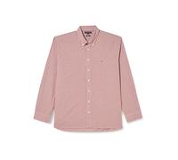 Tommy Hilfiger Camisa Hombre Natural Soft de Manga Larga, Multicolor (Dark Magma/Optic White), XS