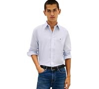 Tommy Hilfiger Camisa Flex Poplin Falsa sólida RF MW0MW41711 L/S, Azul, XL, Azul (Bold Blue), XL