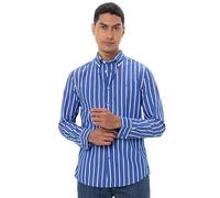Tommy Hilfiger Camisa Hombre Poplin Nautical de algodón, Multicolor (Optic White / Wedge Blue), XXL