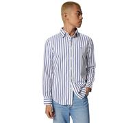 Tommy Hilfiger Camisa Hombre Poplin Nautical de algodón, Multicolor (Wedge Blue/Optic White), XXXL