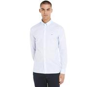 Tommy Hilfiger Camisa Hombre Slim Fit con Cuello Francés, Multicolor (Optic White/Vessel Blue), 3XL