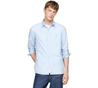 Tommy Hilfiger Camisa Hombre Slim Fit con Cuello Francés, Multicolor (Vessel Blue/Optic White), 3XL