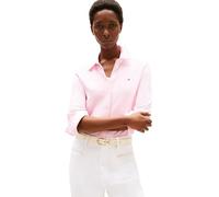 Tommy Hilfiger Camisa Mujer 1985 Slim con Cuello francés, Multicolor (Ithaca STP/Classic Pink), XL