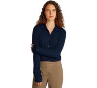 Tommy Hilfiger Camisa Mujer Casual Regular Fit, Azul (Dark Night Navy), XXS