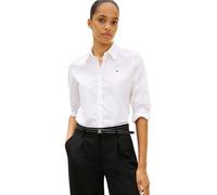 Tommy Hilfiger Camisa Mujer de algodón, Blanco (TH Optic White), 32