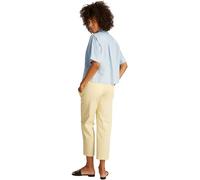 Tommy Hilfiger Camisa Mujer Linen Relaxed de Manga Corta, Azul (Breezy Blue), 36