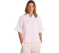 Tommy Hilfiger Camisa Mujer Linen Relaxed de manga corta, Rosa (Light Pink), 32
