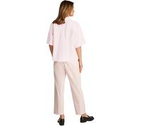 Tommy Hilfiger Camisa Mujer Linen Relaxed de Manga Corta, Rosa (Light Pink), 38