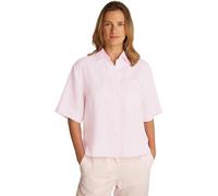 Tommy Hilfiger Camisa Mujer Linen Relaxed de manga corta, Rosa (Light Pink), 44