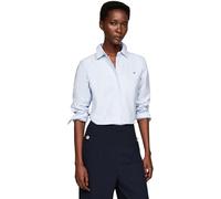 Tommy Hilfiger Camisa Mujer Oxford Cotton Regular Shirt de Algodón, Azul (Breezy Blue), 38