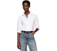 Tommy Hilfiger Camisa Mujer Oxford Cotton Regular Shirt de Algodón, Blanco (TH Optic White), 44
