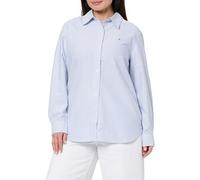 Tommy Hilfiger Camisa Mujer Oxford Relaxed Fit, Azul (Classic Ithaca STP/Mid Blue), 38