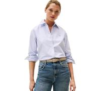 Tommy Hilfiger Camisa Mujer Oxford Relaxed Fit, Azul (Classic Ithaca STP/Mid Blue), 44
