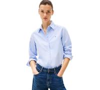 Tommy Hilfiger Camisa Mujer Oxford Relaxed Fit, Azul (Mid Blue), 34