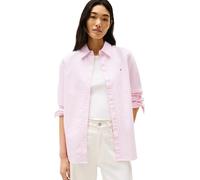 Tommy Hilfiger Camisa Mujer Oxford Relaxed Fit, Multicolor (Classic Ithaca STP/Mid Pink), 42