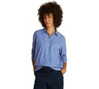 Tommy Hilfiger Camisa Mujer Poplin Easy Fit Oversized, Multicolor (Blue STP), 44