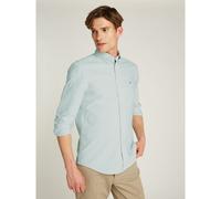 TOMMY HILFIGER Camisa Oxford de corte estándar. Color verde rayas