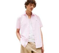 Tommy Hilfiger Camisa Oxford de Manga Larga, Ajuste Regular, Camisas para Hombre, Camisetas con Botones, también Disponible en Tallas Grandes y Altas, Clásico Rosa/Blanco Óptico, XS