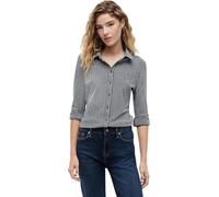 Tommy Hilfiger Camisa para Mujer 1985 Slim Piqué Btn Down LS Ww0Ww43528 L/S, Azul (Dark Night Navy/Ecru Ithaca), XL