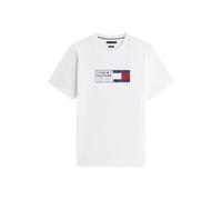 Tommy Hilfiger Camiseta para Hombre Love Text Box tee MW0MW42366 S/S, Color Blanco, Talla M