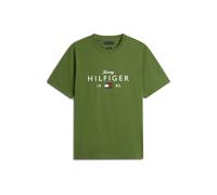 Tommy Hilfiger Men Brand Love Big Hilfiger tee MW0MW41455 S/S Camiseta, Verde, S, Verde (Pino de montaña), S