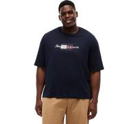 Tommy Hilfiger BT-Script Flag tee-b Mw0mw45120 Camiseta S/S, Blue (Desert Sky), 5XL Grande para Hombre