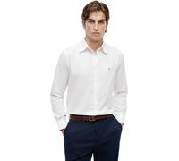 Tommy Hilfiger Camiseta Core Flex Popeline Solid RF Mw0mw39988 L/S para Hombre, Blanco (Blanco), S, Blanco (Blanco), S