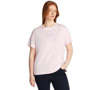 Tommy Hilfiger Camiseta CRV REG Script C-NK SS WW0WW46073 para Mujer, Rosa, 48, Rosa (Light Pink), 48