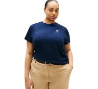 Tommy Hilfiger Camiseta CRV TH Script REG C-NK SS para Mujer, WW0WW49517 S/S, Azul (Dark Night Navy), 46, Azul (Dark Night Navy), 74