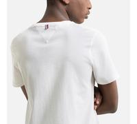 TOMMY HILFIGER Camiseta de algodón orgánico con cuello redondo. Color Blanco