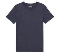 Tommy Hilfiger Camiseta de algodón orgánico con cuello redondo. Talla 150 cm (12 años). Color Azul