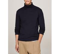 Tommy Hilfiger Camiseta de hombre de cuello vuelto. Azul marino L