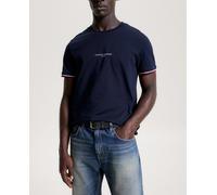 Tommy Hilfiger Hombre Camiseta Manga Corta Tipped tee Cuello Redondo, Azul (Desert Sky), M