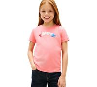 Tommy Hilfiger Camiseta de Manga Corta Chicas Puff Print de algodón, Rosa (Tropical Blush), 16 Años