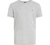 Tommy Hilfiger Camiseta de Manga Corta Chicos con Cuello Redondo, Gris (Grey Heather), 12 Años