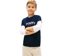 Tommy Hilfiger Camiseta de Manga Corta Chicos Monogram Graphic de algodón, Azul (Dark Night Navy), 3 Años