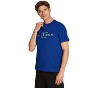 Tommy Hilfiger Camiseta de Manga Corta Hombre Big Regular Fit, Azul (Wedge Blue), M