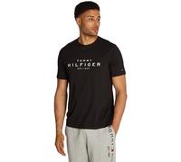 Tommy Hilfiger Camiseta de Manga Corta Hombre Big Regular Fit, Negro (Black), XS