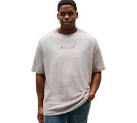 Tommy Hilfiger Camiseta de Manga Corta Hombre Brand Love con Cuello Redondo, Gris (Medium Grey Heather), XXL