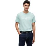 Tommy Hilfiger Camiseta de Manga Corta Hombre Brand Love Mono Stack de algodón, Verde (Crushed Mint), XS