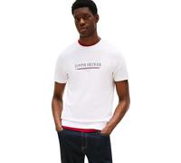 Tommy Hilfiger Camiseta de Manga Corta Hombre Brand Love tee de algodón, Blanco (White), S