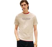 Tommy Hilfiger Camiseta de Manga Corta Hombre Brand Love tee de algodón, Marfil (Newsprint), L