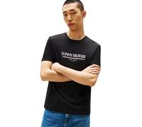 Tommy Hilfiger Camiseta de Manga Corta Hombre Brand Love tee de algodón, Negro (Black), XL